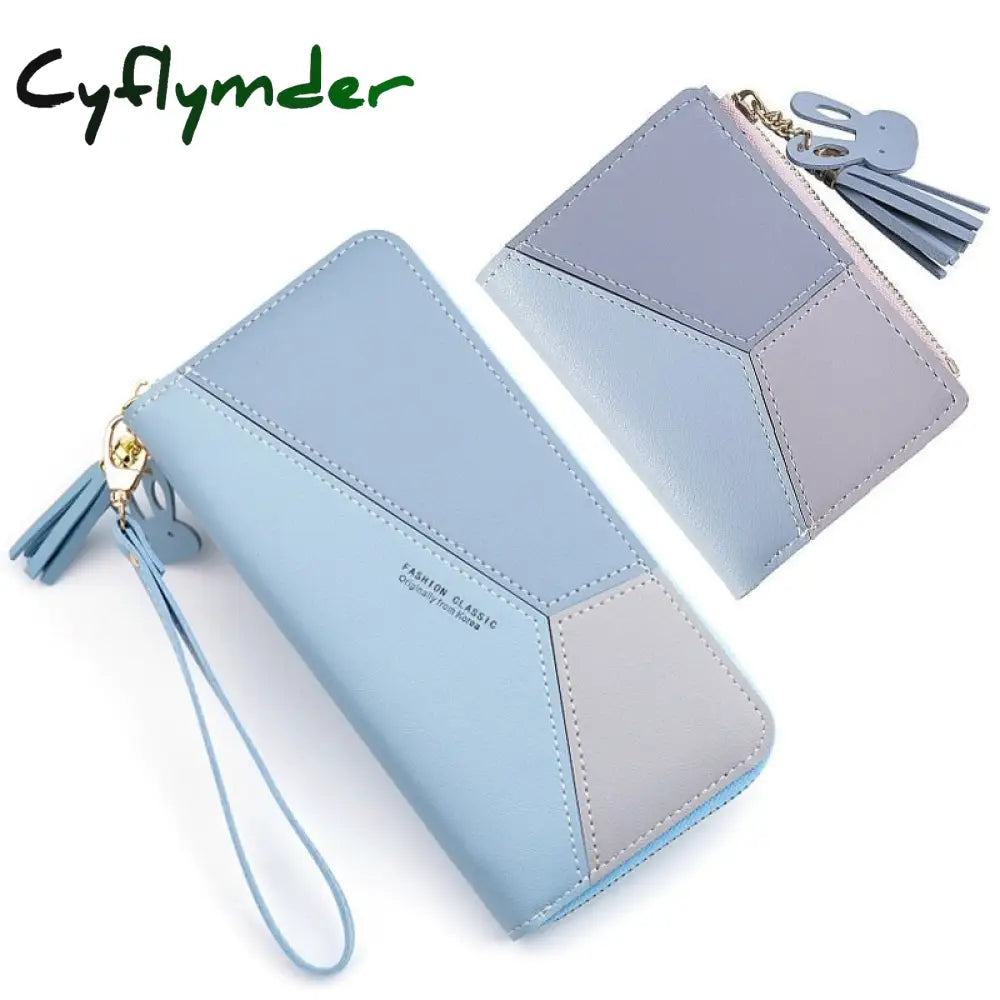 Cyflymder Fashion Wallets Zipper Coin Purse Lady Long Short Purses Handbags Women Clutch Cards