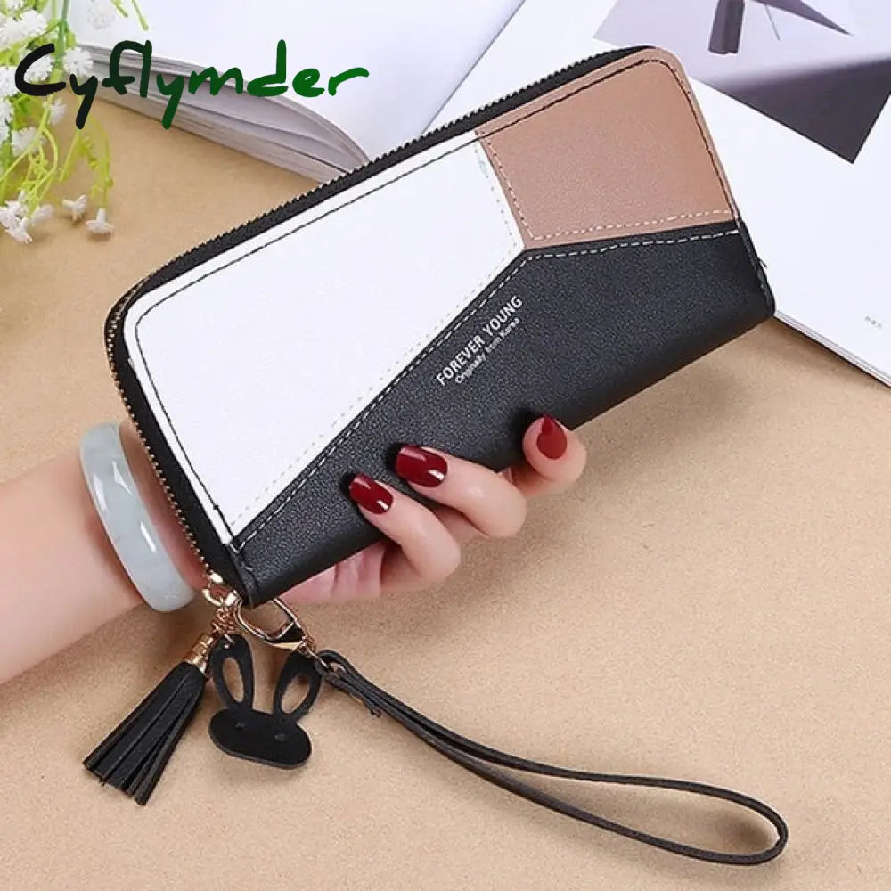 Cyflymder Fashion Wallets Zipper Coin Purse Lady Long Short Purses Handbags Women Clutch Cards