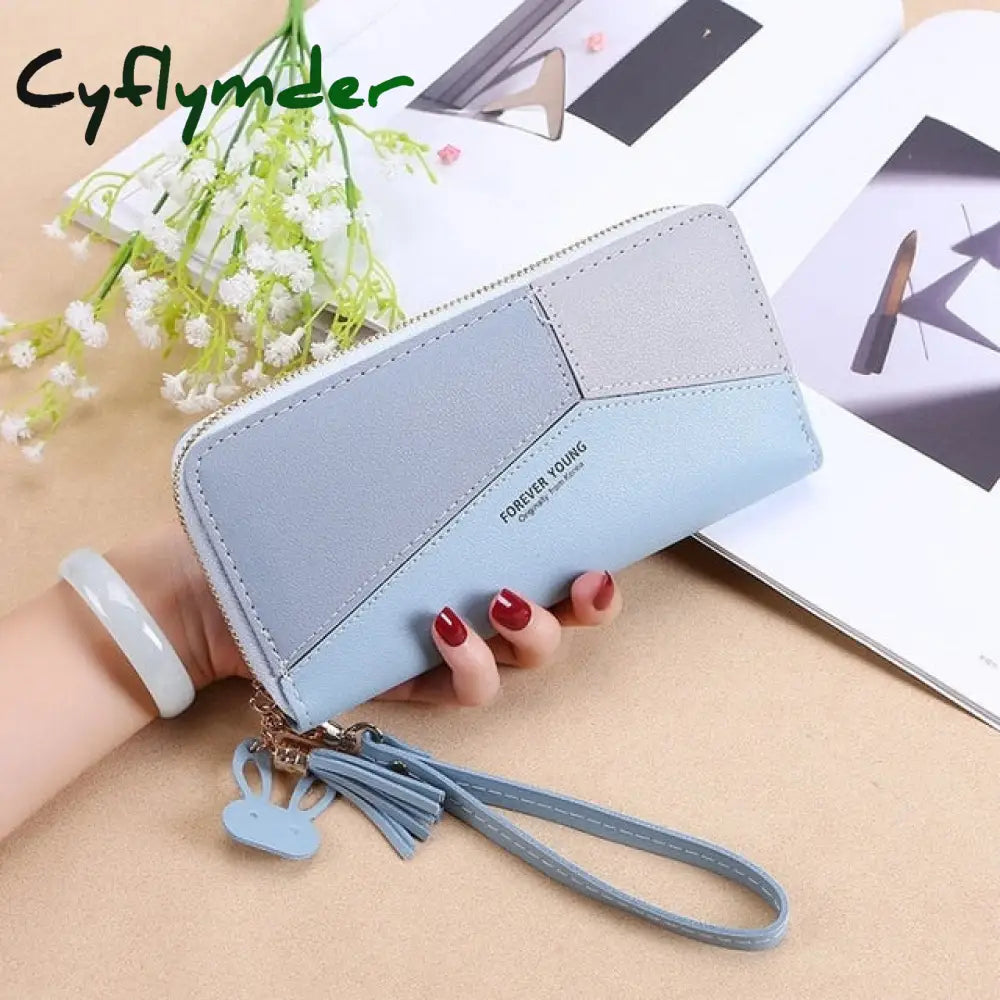 Cyflymder Fashion Wallets Zipper Coin Purse Lady Long Short Purses Handbags Women Clutch Cards