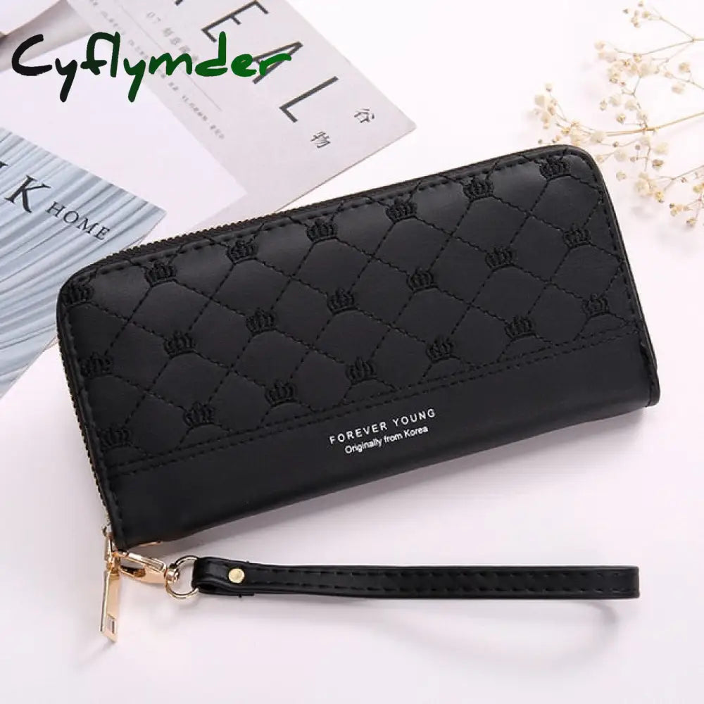 Cyflymder Fashion Wallets Zipper Coin Purse Lady Long Short Purses Handbags Women Clutch Cards