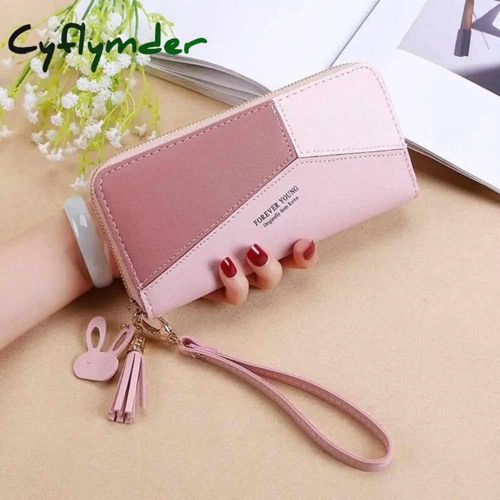 Cyflymder Fashion Wallets Zipper Coin Purse Lady Long Short Purses Handbags Women Clutch Cards