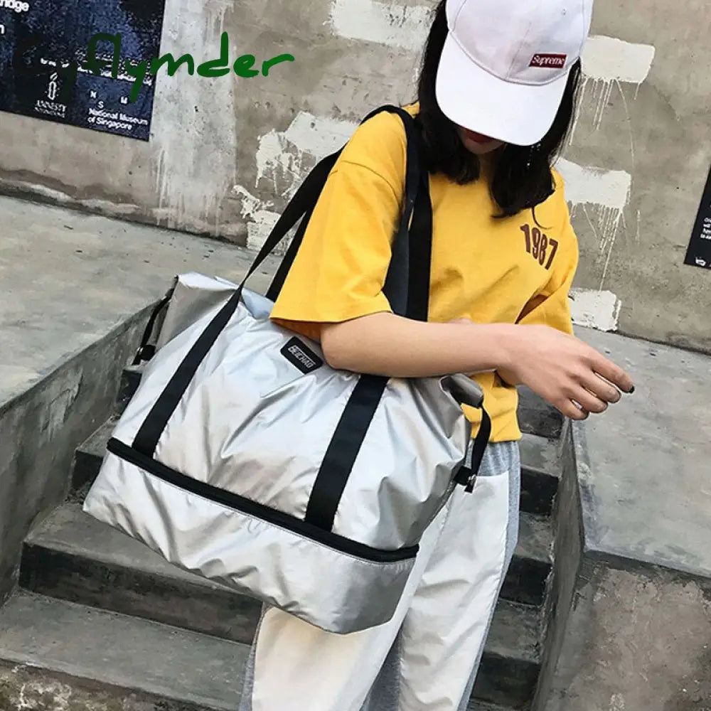 Cyflymder Fashion Waterproof Travel Duffle Bags For Women Large Capacity Lady Luggage Storage Bag