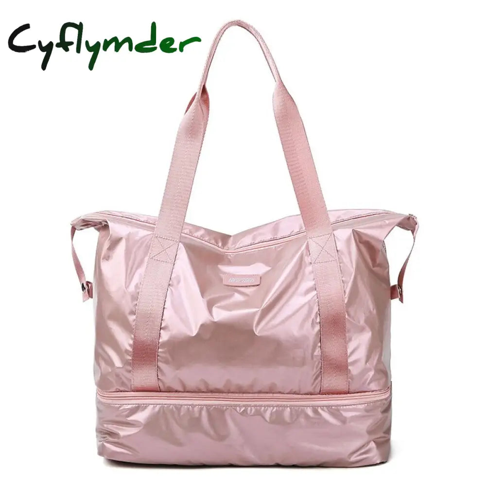 Cyflymder Fashion Waterproof Travel Duffle Bags For Women Large Capacity Lady Luggage Storage Bag