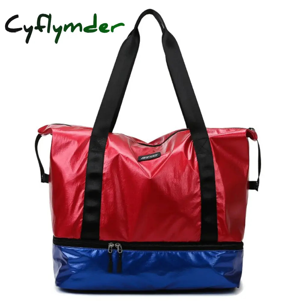 Cyflymder Fashion Waterproof Travel Duffle Bags For Women Large Capacity Lady Luggage Storage Bag