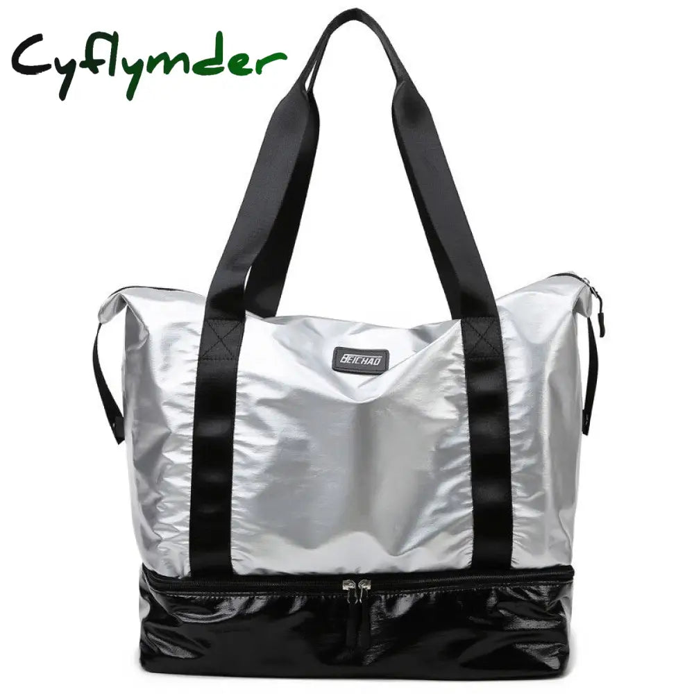 Cyflymder Fashion Waterproof Travel Duffle Bags For Women Large Capacity Lady Luggage Storage Bag