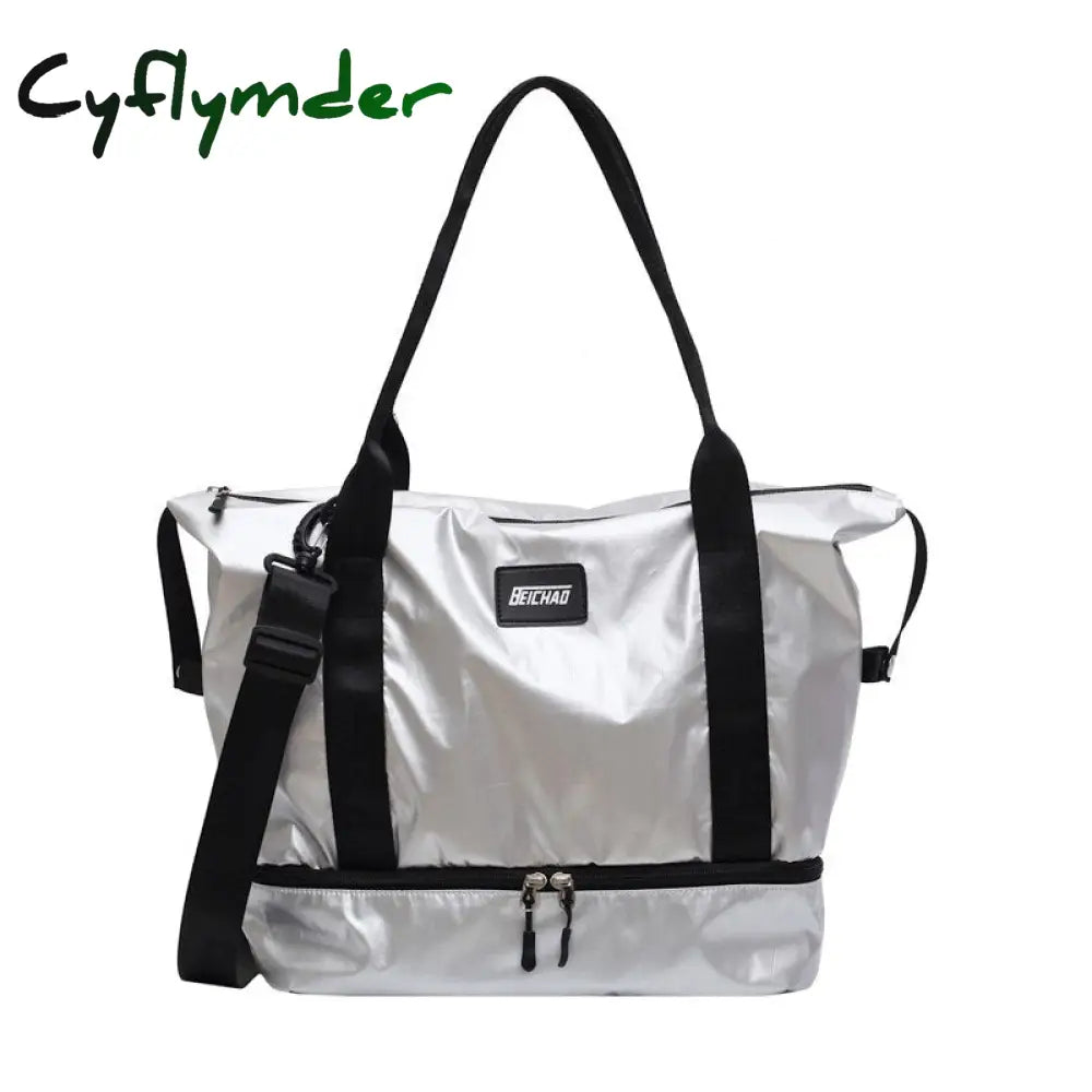 Cyflymder Fashion Waterproof Travel Duffle Bags For Women Large Capacity Lady Luggage Storage Bag