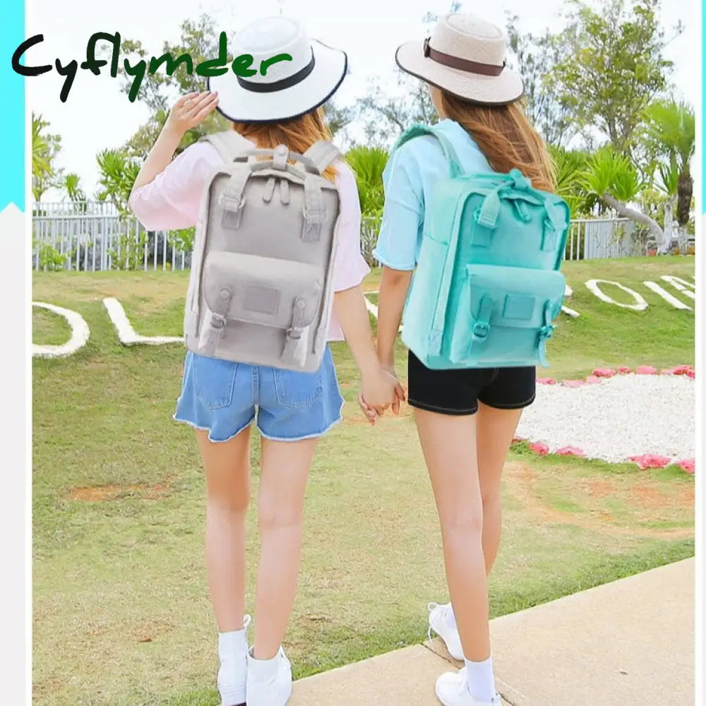 Cyflymder Fashion Women Backpack 14 Inch Laptop Waterproof Rucksack High Quality School Bags For