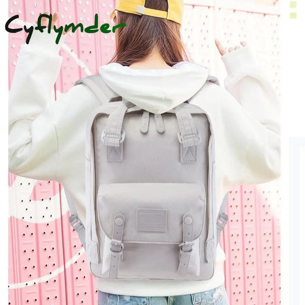 Cyflymder Fashion Women Backpack 14 Inch Laptop Waterproof Rucksack High Quality School Bags For