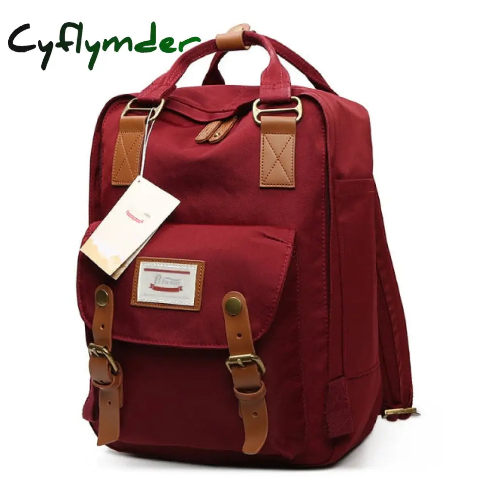 Cyflymder Fashion Women Backpack 14 Inch Laptop Waterproof Rucksack High Quality School Bags For