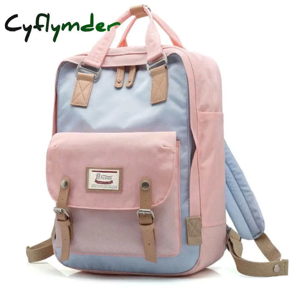 Cyflymder Fashion Women Backpack 14 Inch Laptop Waterproof Rucksack High Quality School Bags For