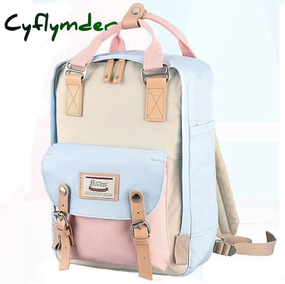 Cyflymder Fashion Women Backpack 14 Inch Laptop Waterproof Rucksack High Quality School Bags For