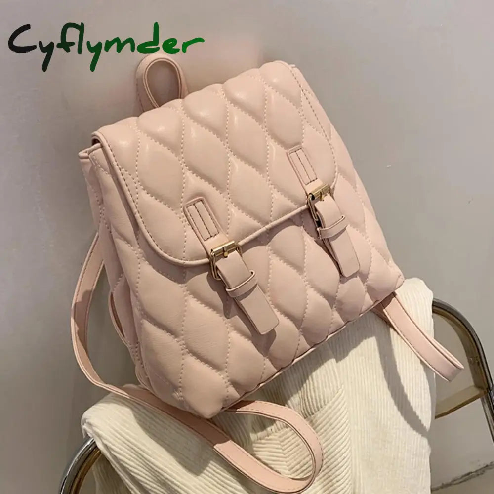 Cyflymder Fashion Women Backpack Bag Pu Leather Designers Brand For Teenage Girl High Quality