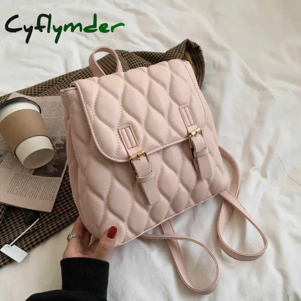 Cyflymder Fashion Women Backpack Bag Pu Leather Designers Brand For Teenage Girl High Quality