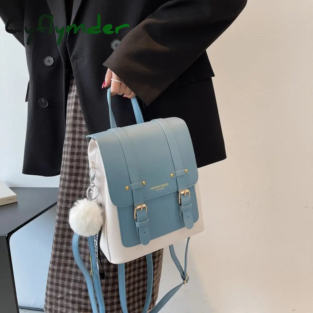 Cyflymder Fashion Women Backpack Female High Quality Leather Small Book School Bags For Teenage