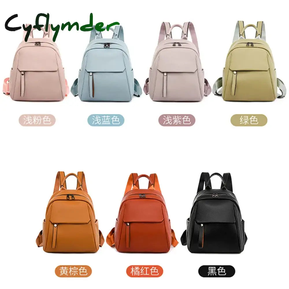 Cyflymder Fashion Women Backpack Luxury Soft Leather Backpacks Female Small School Bags For Teenage