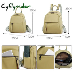 Cyflymder Fashion Women Backpack Luxury Soft Leather Backpacks Female Small School Bags For Teenage