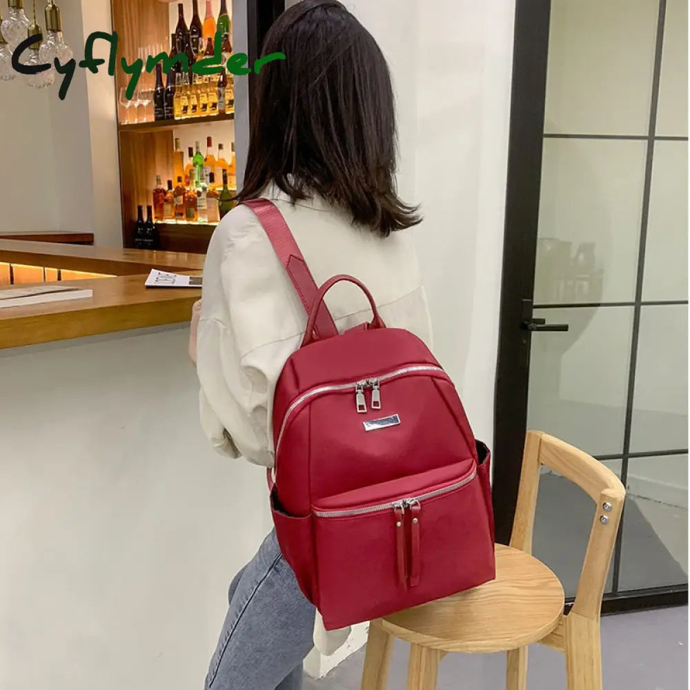 Cyflymder Fashion Women Backpack Oxford Cloth Retro Casual Female Girls School Bag Travel Bagpack