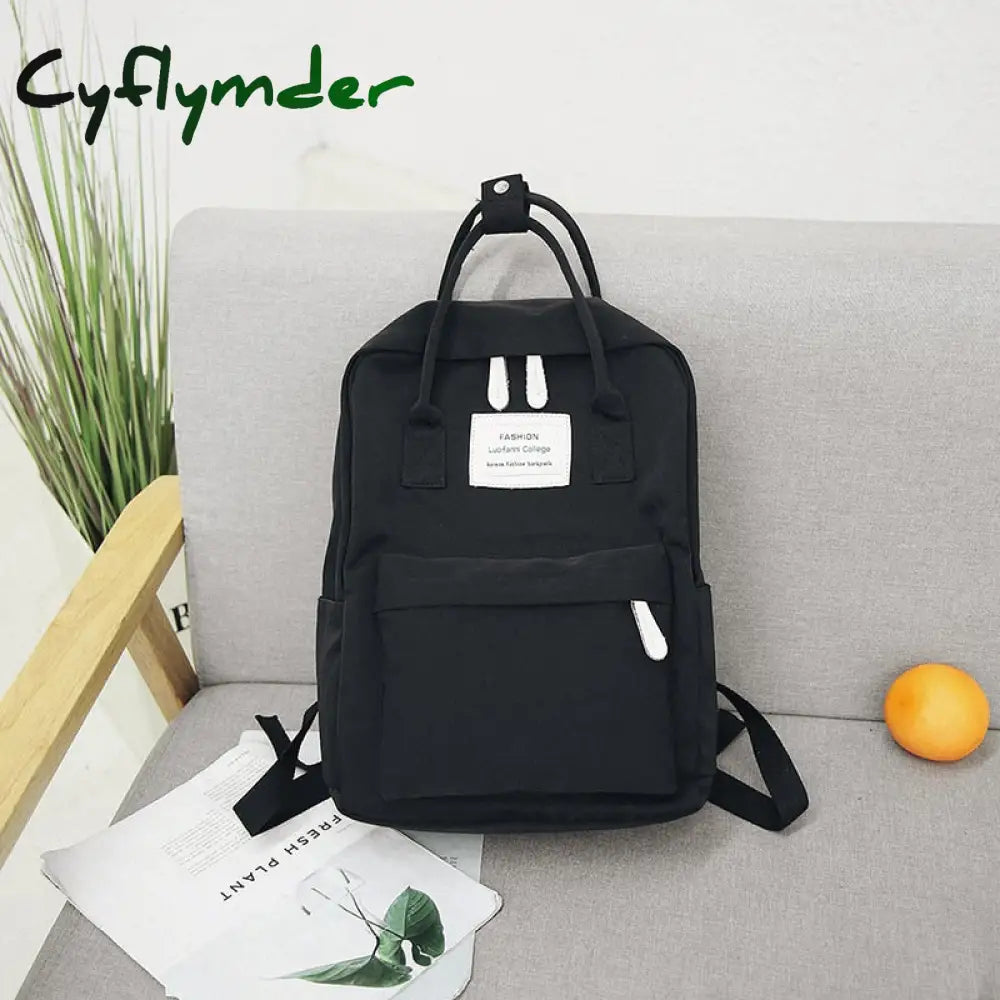 Cyflymder Fashion Women Backpack Waterproof Canvas Travel Female School Bag For Teenagers Girl