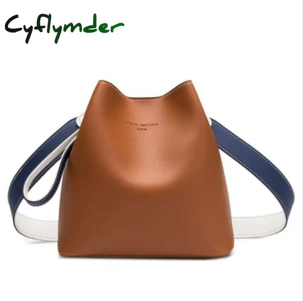 Cyflymder Fashion Women Bag Summer Bucket Pu Leather Shoulder Bags Brand Designer Ladies Crossbody