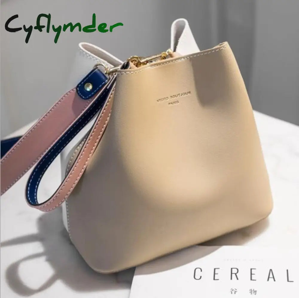 Cyflymder Fashion Women Bag Summer Bucket Pu Leather Shoulder Bags Brand Designer Ladies Crossbody