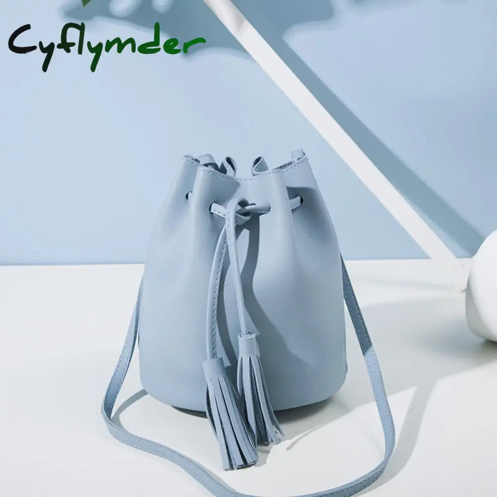 Cyflymder Fashion Women Bucket Bag Vintage Tassel Messenger High Quality Retro Shoulder Simple