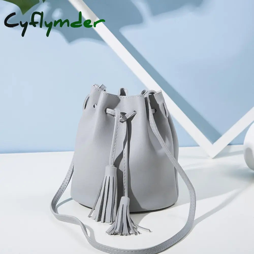 Cyflymder Fashion Women Bucket Bag Vintage Tassel Messenger High Quality Retro Shoulder Simple