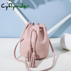 Cyflymder Fashion Women Bucket Bag Vintage Tassel Messenger High Quality Retro Shoulder Simple