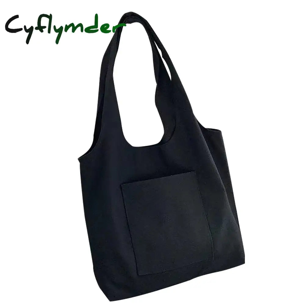 Cyflymder Fashion Women Canvas Shopping Bag Foldable Supermarket Handbag Aesthetic Personalized