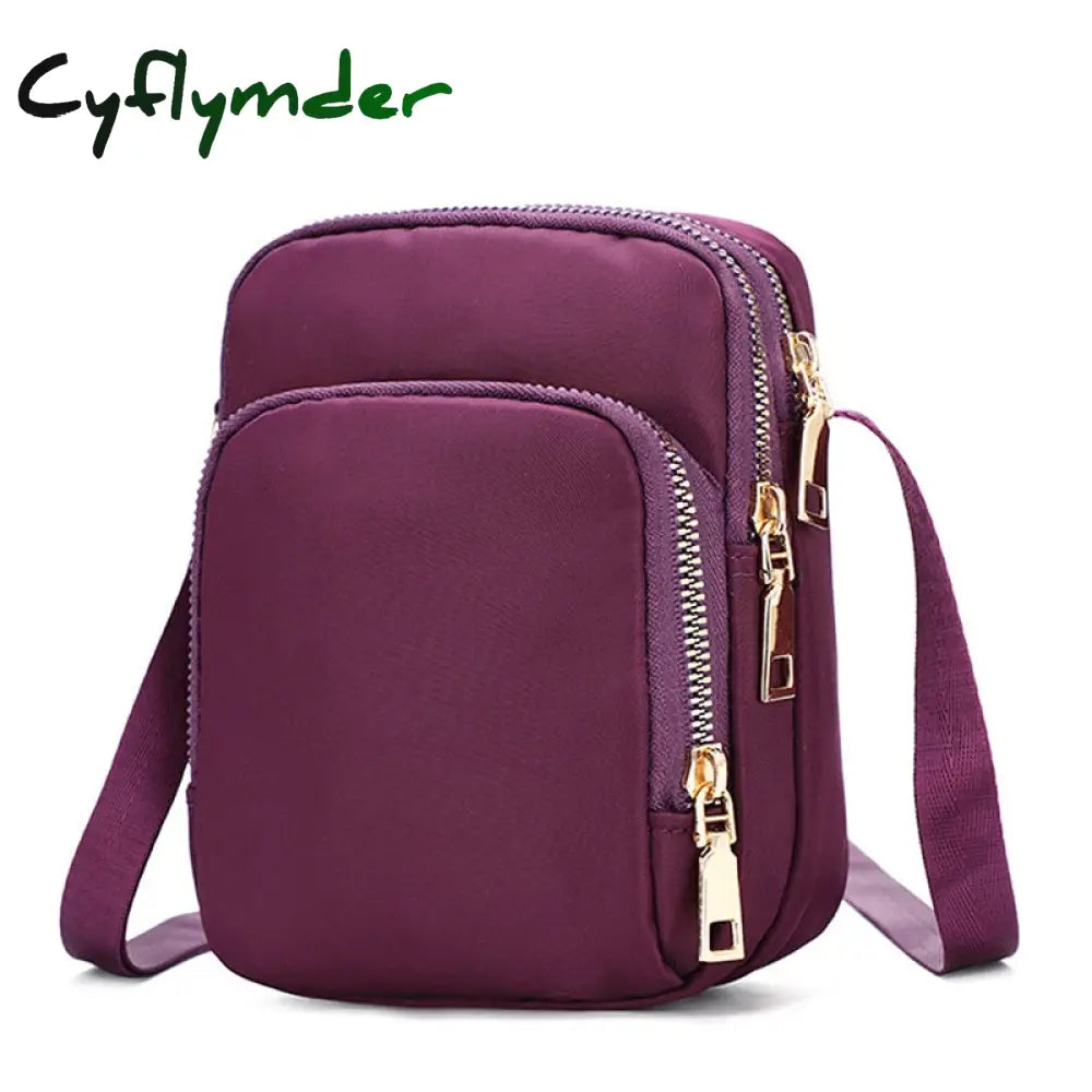 Cyflymder Fashion Women Crossbody Zipper Mobile Phone Shoulder Bag Lady Female Multifunction