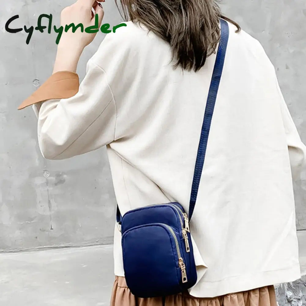 Cyflymder Fashion Women Crossbody Zipper Mobile Phone Shoulder Bag Lady Female Multifunction