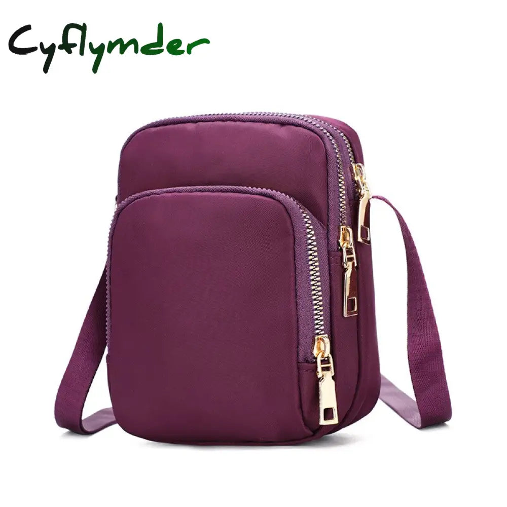 Cyflymder Fashion Women Crossbody Zipper Mobile Phone Shoulder Bag Lady Female Multifunction