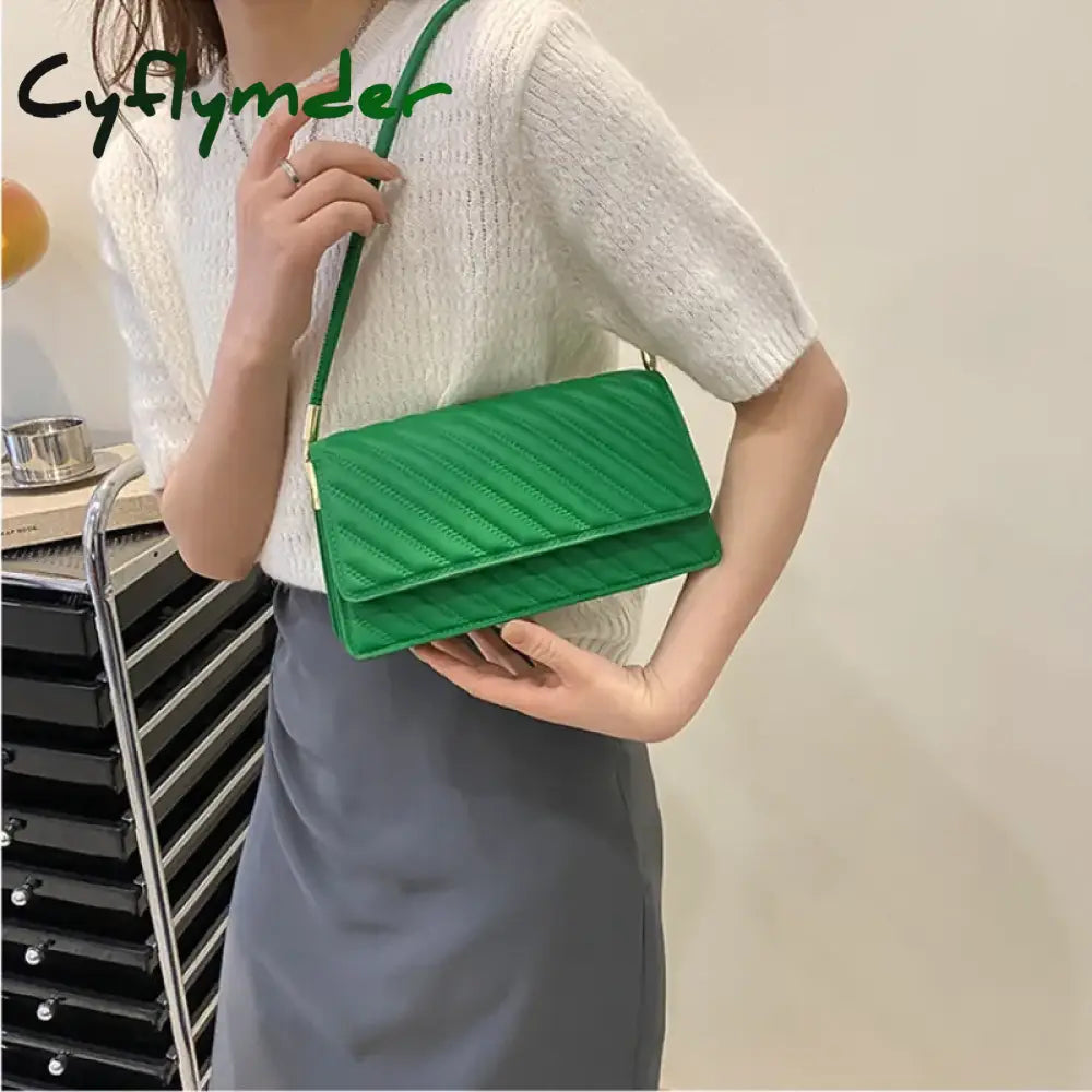 Cyflymder Fashion Women Handbag Lady Shoulder Bags Messenger Bag Female Leather Solid Color Winter