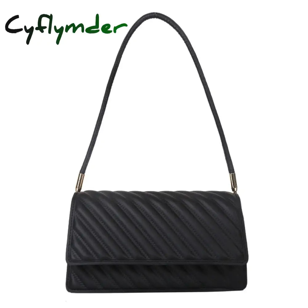 Cyflymder Fashion Women Handbag Lady Shoulder Bags Messenger Bag Female Leather Solid Color Winter