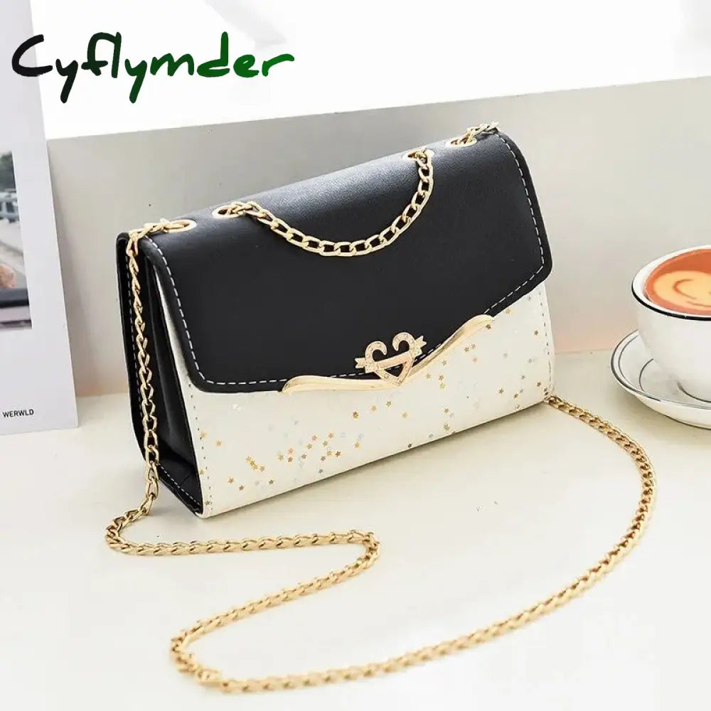 Cyflymder Fashion Women Leather Small Shoulder Underarm Bag Ladies Vintage Chain Pendant Solid