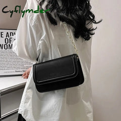 Cyflymder Fashion Women Luxury Handbag Pu Simple Shoulder Bags Female Daily Design Totes Purse