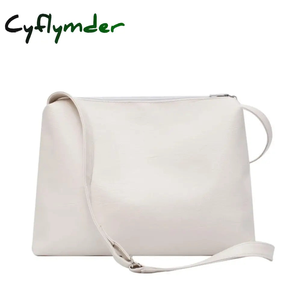 Cyflymder Fashion Women Messenger Bag Large Capacity Ladies Daily Casual Tote Soft Pu Leather