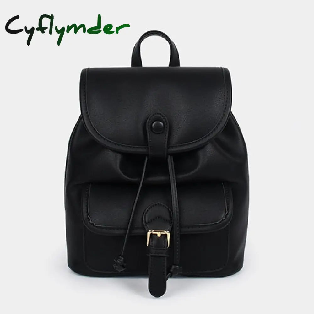 Cyflymder Fashion Women Pu Leather Backpack School Bags For Female Shoulder Mochila Feminina Ladies