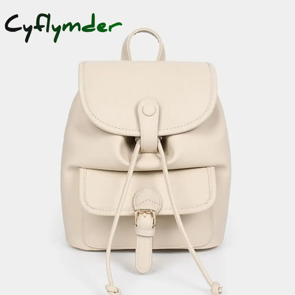 Cyflymder Fashion Women Pu Leather Backpack School Bags For Female Shoulder Mochila Feminina Ladies