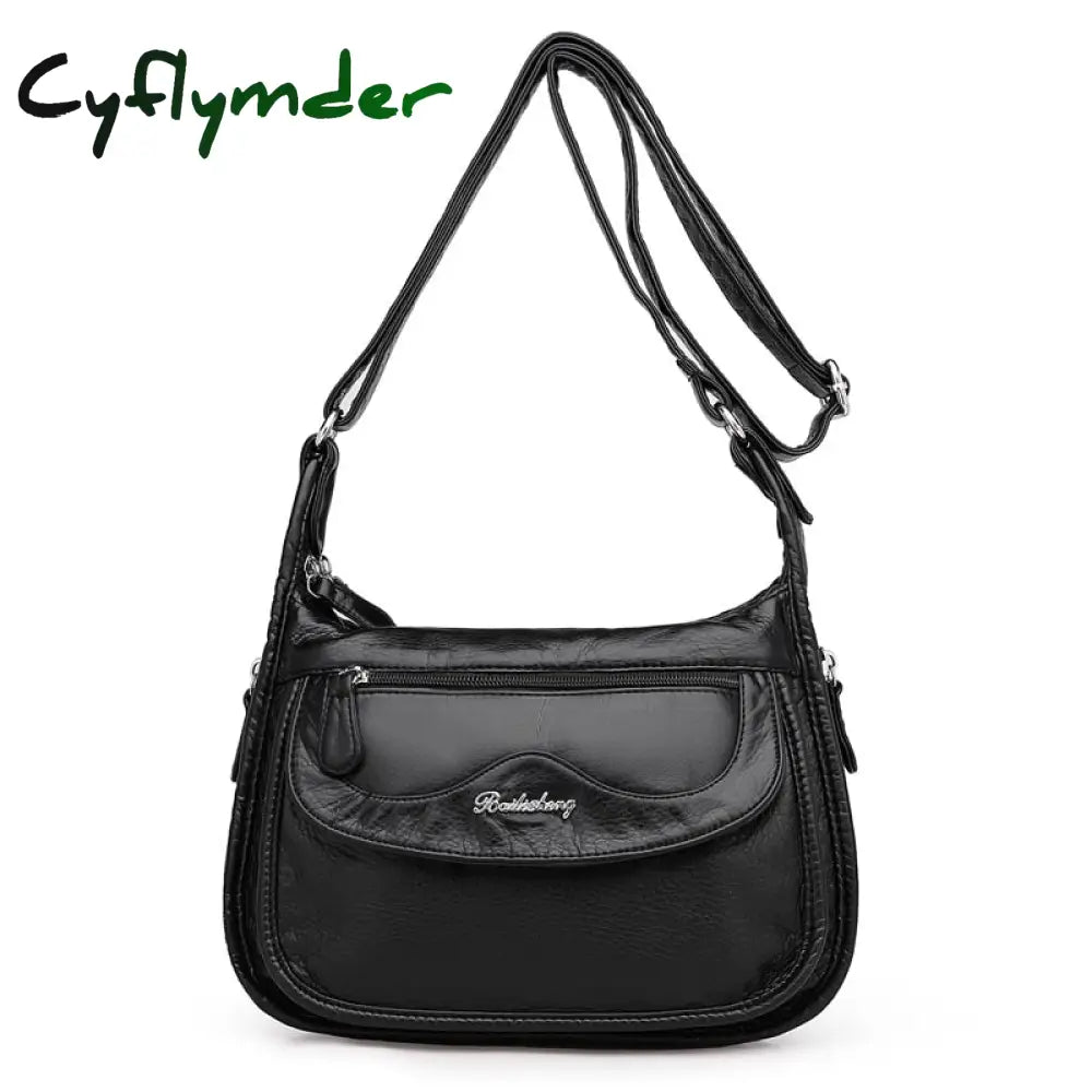 Cyflymder Fashion Women Shoulder Bag Pu Leather Crossbody High Quality Messenger Grey Female’s