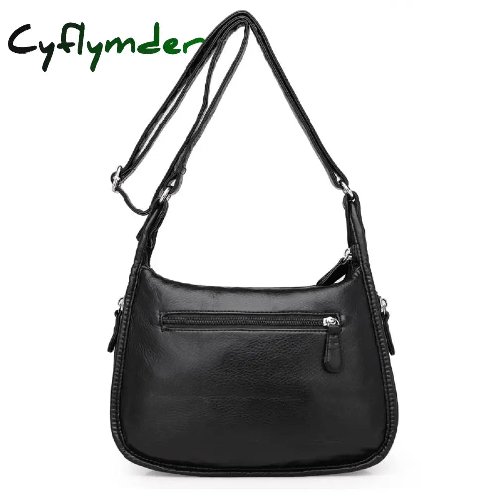 Cyflymder Fashion Women Shoulder Bag Pu Leather Crossbody High Quality Messenger Grey Female’s