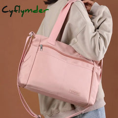 Cyflymder Fashion Women Shoulder Bags Large Capacity Multifunction Travel Handbags Waterproof Nylon