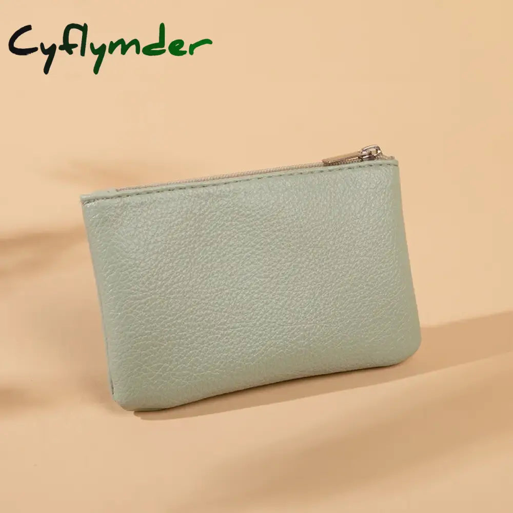 Cyflymder Fashion Women Small Wallet For Ladies Zipper Card Purse Key Storage Bag High Quality PU Short Wallet Female