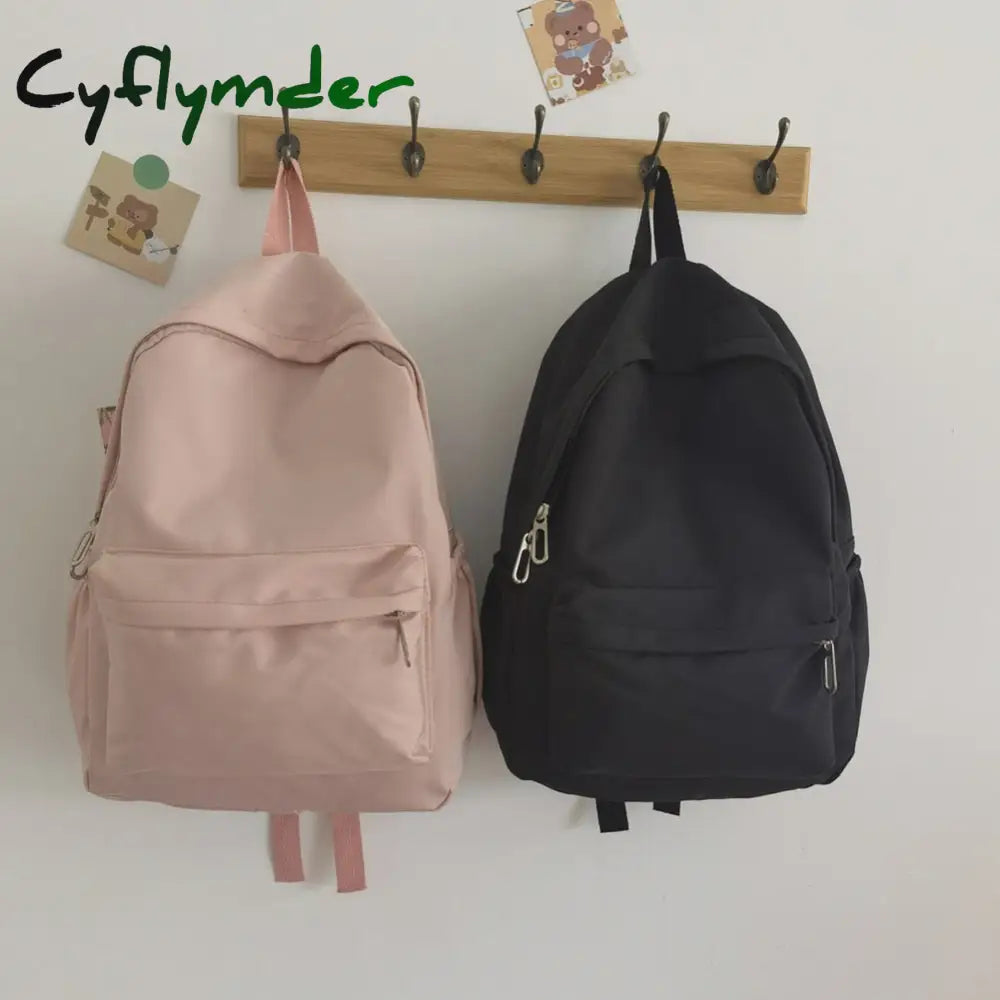 Cyflymder Fashion Women’s Backpack Preppy Style Female Book Bag Nylon For Teenagers College