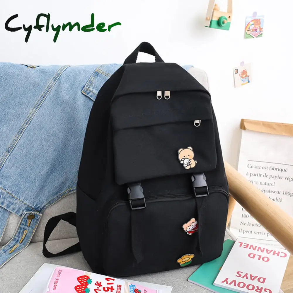 Cyflymder Fashion Women’s Backpack Preppy Style Female Book Bag Nylon For Teenagers College