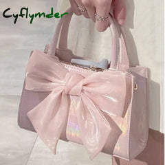 Cyflymder Fashion Women’s Clutch Purse Handbags Summer Pink Bowknot Female Underarm Bags Sweet