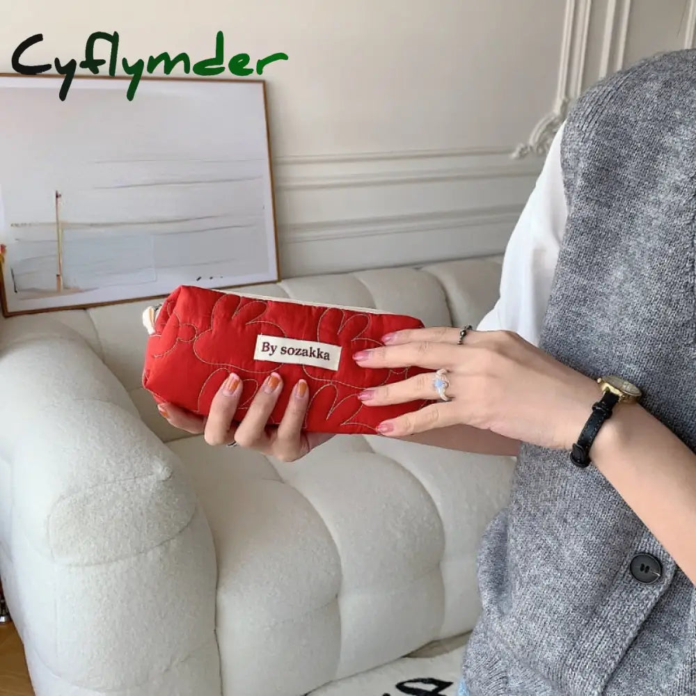 Cyflymder Fashon Pencil Case Ins Simplicity Cute Rabbit Style Bag Portable High Capacity Stationery