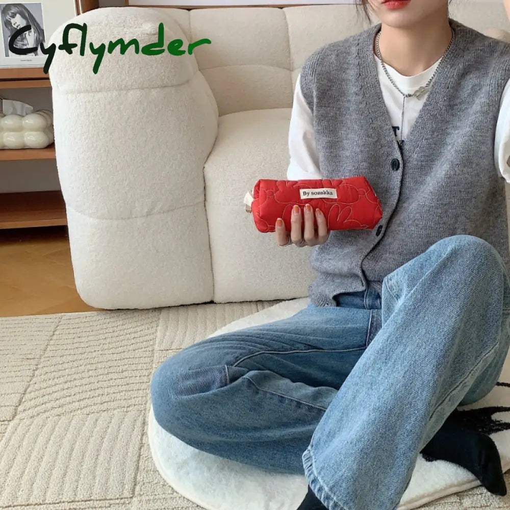 Cyflymder Fashon Pencil Case Ins Simplicity Cute Rabbit Style Bag Portable High Capacity Stationery