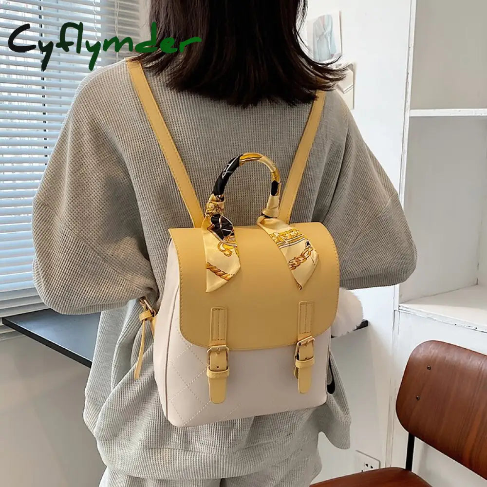 Cyflymder Female Backpack For Women Leather Backpacks Multifunction Travel Sac A Dos Femme School