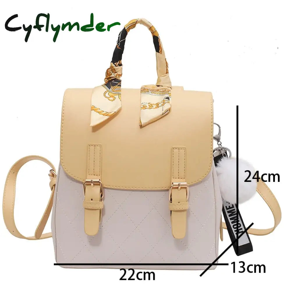 Cyflymder Female Backpack For Women Leather Backpacks Multifunction Travel Sac A Dos Femme School