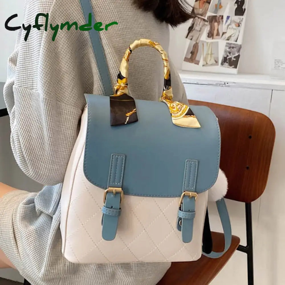 Cyflymder Female Backpack For Women Leather Backpacks Multifunction Travel Sac A Dos Femme School